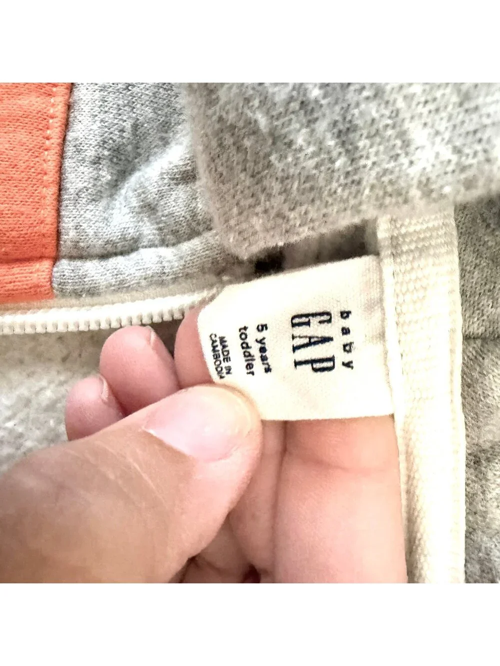 Baby Gap Gray Rainbow Stripe Capped Sleeve Hoodie
